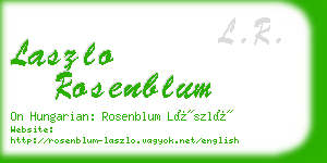 laszlo rosenblum business card